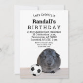 Schwarz-weiße Guinea des Party Schweineball Einladung (Rückseite)