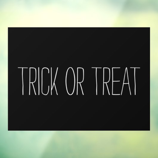 Schwarz-weiße Halloween-Dekoration, Trick oder Tre Fensteraufkleber (Blatt 3)