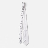 Schwarz-weiße Halloween-Skelettband Krawatte (Rückseite)