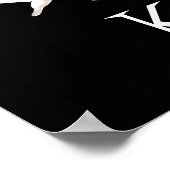 Schwarz-weiße Halloween-Tanzschuhe Poster (Ecke)