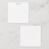 Schwarz-weiße Handschrift Eleganter Minimalistisch Mitteilungskarte (Vorne/Hinten)