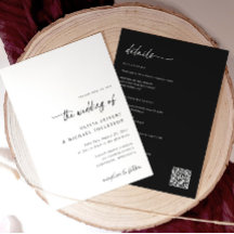 Schwarz-weiße Handschrift in einer Hochzeit