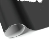 Schwarz-weiße hawaiianische Exotic Palm Tree Silho Geschenkpapier (Rolleneckpunkt)