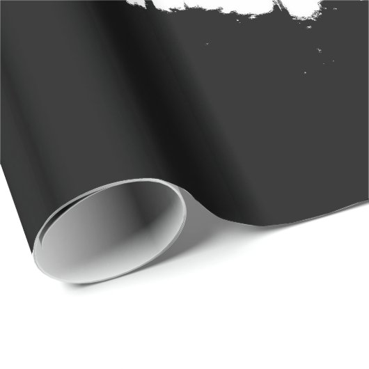 Schwarz-weiße hawaiianische Exotic Palm Tree Silho Geschenkpapier (Rolleneckpunkt)