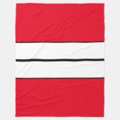 Schwarz-weiße, helle rote Streifen Fleecedecke (Vorderseite)