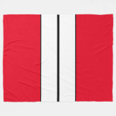 Schwarz-weiße, helle rote Streifen Fleecedecke (Vorderseite (Horizontal))