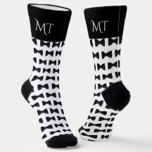 Schwarz-weiße Herren Hochzeitsmonogramm