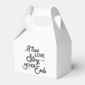 Schwarz-weiße Hochzeit, Brautparty Geschenkschachtel (Vorderseite)