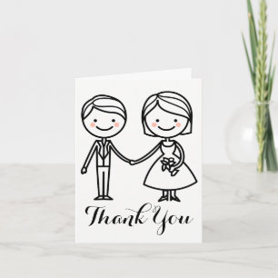 Schwarz-Weiße Hochzeit Danke Braut & Bräutigam