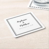 Schwarz-weiße Hochzeit Einfaches Modernes Minimali
