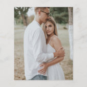 Schwarz-weiße Hochzeit mit Foto Einladung (Rückseite)