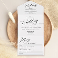 Schwarz-weiße Hochzeit mit Kalligraphie
