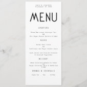 Schwarz-weiße Hochzeitkarte für Minimalistischen T Einladung (Vorderseite)