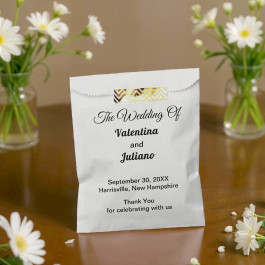 Schwarz-weiße Hochzeitsgeschenktüten Geschenktütchen