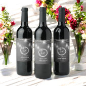 Schwarz-weiße Hochzeitskhalkboard Mason Jar Weinetikett