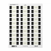 Schwarz-weiße Hochzeitsmarke an der Ziergrenze (Vorne)