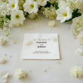 Schwarz-weiße Hochzeitspapier-Servietten Serviette