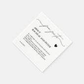 Schwarz-weiße Hochzeitsstimmung im modernen Spaß Serviette (Ecke)