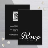 Schwarz-weiße Hochzeitsszenarien - QR-Code Begleitkarte