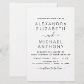 Schwarz-weiße Hochzeitsszenografie (Vorne/Hinten)