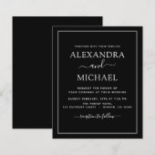 Schwarz-weiße Hochzeitsszenografie (Vorne/Hinten)