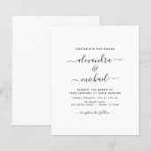 Schwarz-weiße Hochzeitsszenografie (Vorne/Hinten)