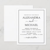 Schwarz-weiße Hochzeitsszenografie (Vorne/Hinten)