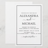 Schwarz-weiße Hochzeitsszenografie (Vorne/Hinten)