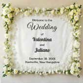 Schwarz-weiße Hochzeitsteppich Wandteppich