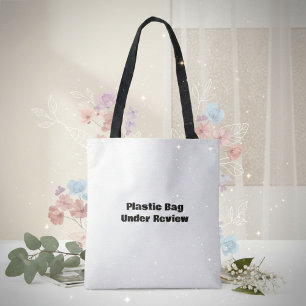 Schwarz-weiße humorvolle lustige Zitat-Typografie Tasche