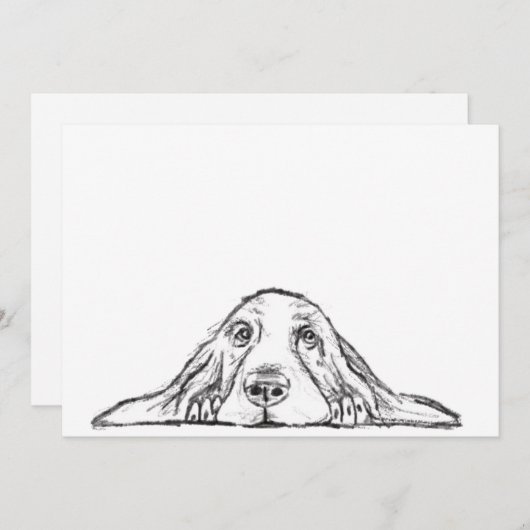 Schwarz-weiße Hundeaugen Ankündigung (Vorne/Hinten)