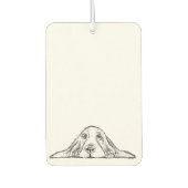 Schwarz-weiße Hundeaugen Autolufterfrischer (Vorderseite)