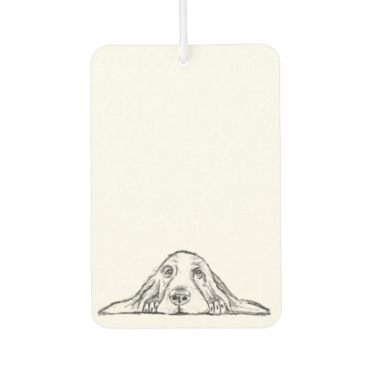 Schwarz-weiße Hundeaugen Autolufterfrischer (Vorderseite)