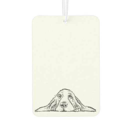 Schwarz-weiße Hundeaugen Autolufterfrischer (Rückseite)