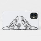 Schwarz-weiße Hundeaugen Case-Mate iPhone Hülle (Rückseite (Horizontal))