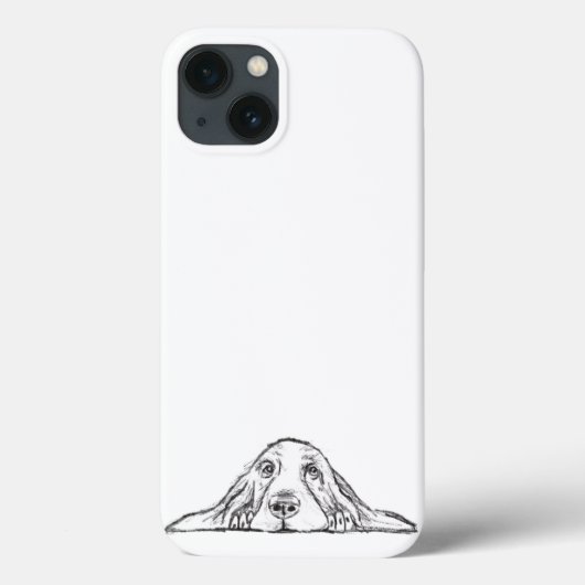 Schwarz-weiße Hundeaugen Case-Mate iPhone Hülle (Rückseite)