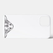 Schwarz-weiße Hundeaugen Case-Mate iPhone Hülle (Rückseite (Horizontal))