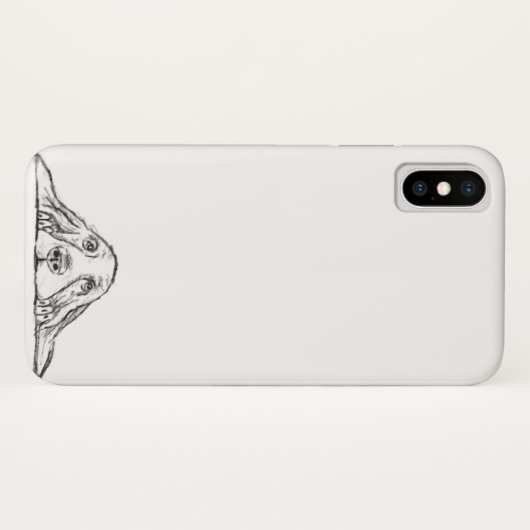 Schwarz-weiße Hundeaugen Case-Mate iPhone Hülle (Rückseite (Horizontal))