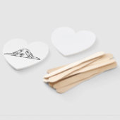 Schwarz-weiße Hundeaugen Fächer (Non-assembled)