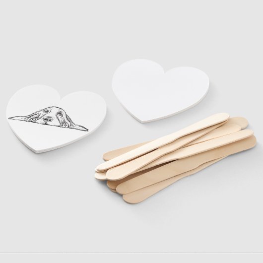 Schwarz-weiße Hundeaugen Fächer (Non-assembled)