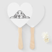 Schwarz-weiße Hundeaugen Fächer (Vorne und Hinten)