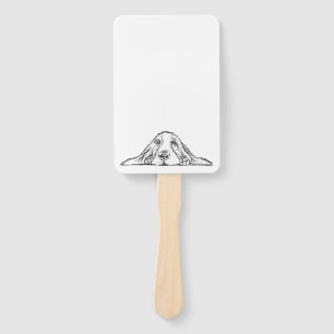 Schwarz-weiße Hundeaugen Fächer