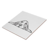 Schwarz-weiße Hundeaugen Fliese (Seite)