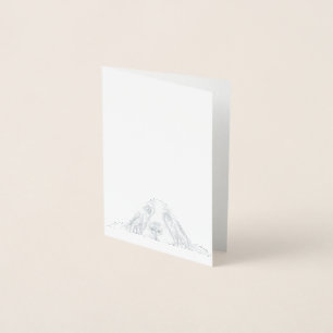 Schwarz-weiße Hundeaugen Folienkarte