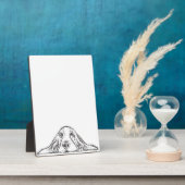 Schwarz-weiße Hundeaugen Fotoplatte (Seite)