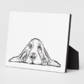 Schwarz-weiße Hundeaugen Fotoplatte (Seite)