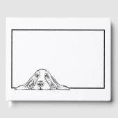 Schwarz-weiße Hundeaugen Gästebuch (Vorderseite)