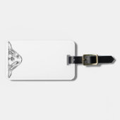 Schwarz-weiße Hundeaugen Gepäckanhänger (Vorderseite horizontal)