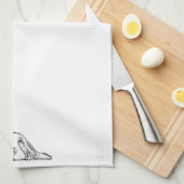 Schwarz-weiße Hundeaugen Geschirrtuch (Viertel Falte)