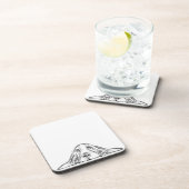 Schwarz-weiße Hundeaugen Getränkeuntersetzer (Rechte Seite)